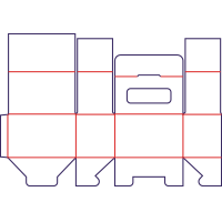 Caja para tarjetas de visita - rozkrój