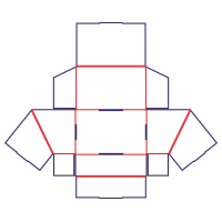 Caja bandeja inclinada - rozkrój