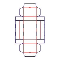 Caja de diseño 2 compartimentos - rozkrój